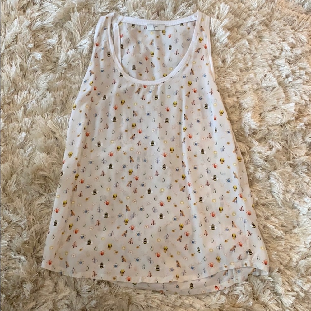 Joie Silk Bug Print Tank Top